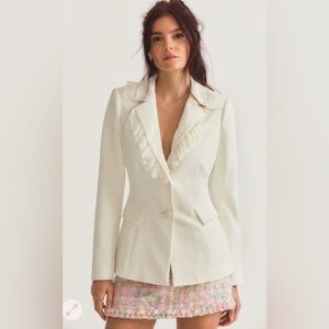 LoveShackFancy lula blazer in antique white NWT